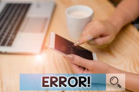 Conceptual hand writing showing Error. Business photo showcasing state or Foto stock