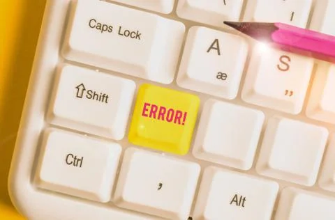 Conceptual hand writing showing Error. Business photo showcasing state or Foto stock