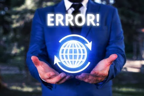 Conceptual hand writing showing Error. Business photo showcasing state or Foto stock