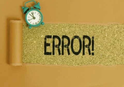 Conceptual hand writing showing Error. Business photo text state or condition of 库存照片