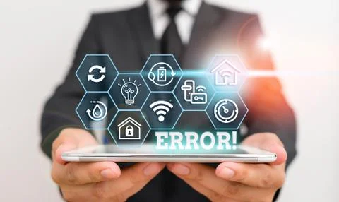 Conceptual hand writing showing Error. Business photo showcasing state or 스톡 사진
