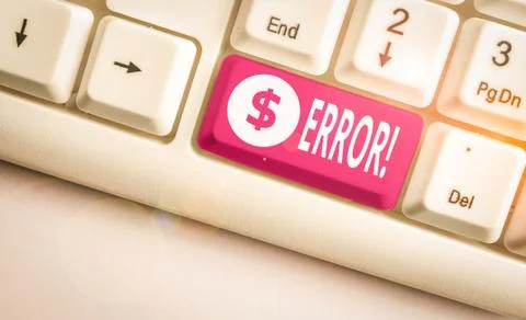 Conceptual hand writing showing Error. Business photo text state or condition of 库存照片