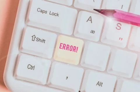 Conceptual hand writing showing Error. Business photo showcasing state or Foto stock