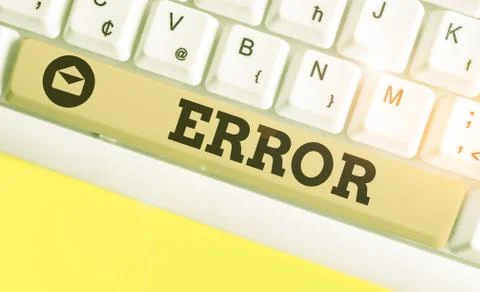 Conceptual hand writing showing Error. Business photo showcasing state or Foto stock