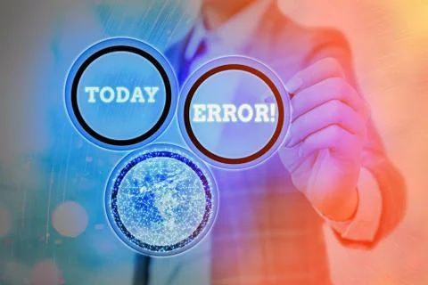 Conceptual hand writing showing Error. Business photo showcasing state or Foto stock