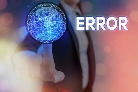 Conceptual hand writing showing Error. Business photo text state or condition of Stock Photos