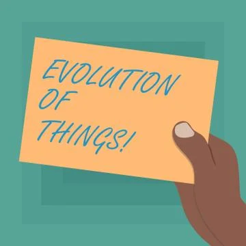 Conceptual hand writing showing Evolution Of Things. Business photo showcasing 스톡 일러스트
