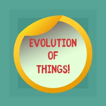 Conceptual hand writing showing Evolution Of Things. Business photo showcasing 스톡 일러스트