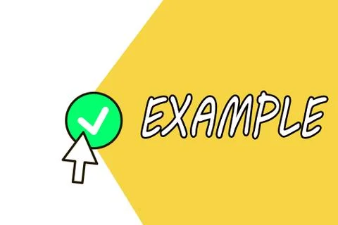 Conceptual hand writing showing Example. Business photo text Illustration Sample Stock Illustration