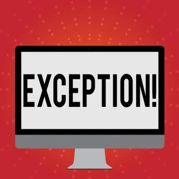 Conceptual hand writing showing Exception. Business photo showcasing Person or Stock Illustration