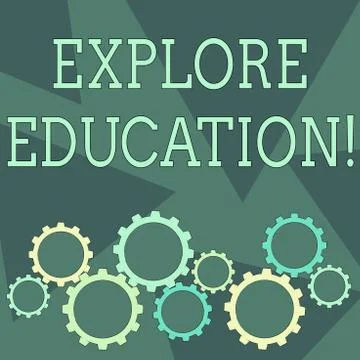 Conceptual hand writing showing Explore Education. Business photo showcasing Stock Illustration