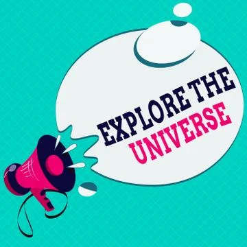 Conceptual hand writing showing Explore The Universe. Business photo text Space Stock Illustration