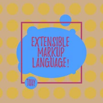 Conceptual hand writing showing Extensible Markup Language. Business photo text 库存插图