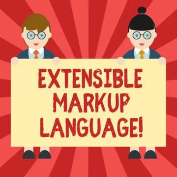 Conceptual hand writing showing Extensible Markup Language. Business photo Illustration