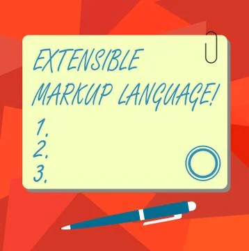 Conceptual hand writing showing Extensible Markup Language. Business photo text Stock Illustration