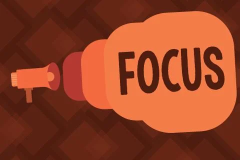Conceptual hand writing showing Focus. Business photo text state quality of h Stock Illustration