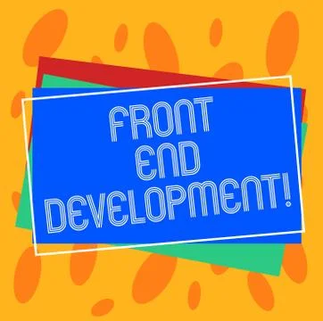 Conceptual hand writing showing Front End Development. Business photo showcasing Stockillustratie