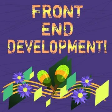Conceptual hand writing showing Front End Development. Business photo text 스톡 일러스트