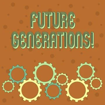 Conceptual hand writing showing Future Generations. Business photo text Stock Illustration