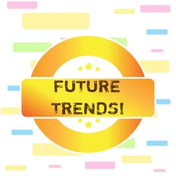 Conceptual hand writing showing Future Trends. Business photo text forecasts  Stock Illustration