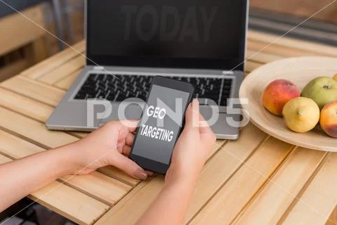 Conceptual hand writing showing Geo Targeting. Business photo showcasing Digital Stock Photos