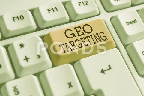 Conceptual hand writing showing Geo Targeting. Business photo text Digital Ads Stock Photos