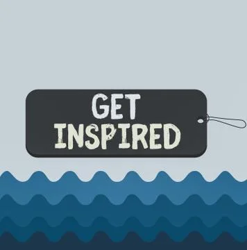 Conceptual hand writing showing Get Inspired. Business photo text make someone Stock Illustration