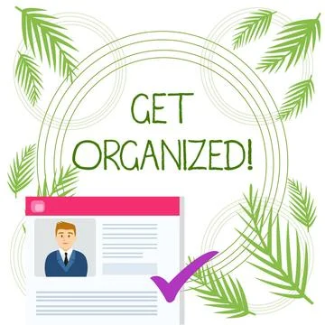 Conceptual hand writing showing Get Organized. Business photo text arrange... Stock Photos