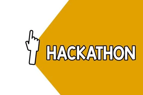 Conceptual hand writing showing Hackathon. Business photo showcasing event where Stock Illustration