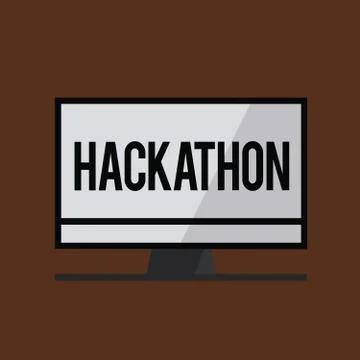 Conceptual hand writing showing Hackathon. Business photo showcasing event where Stock Illustration