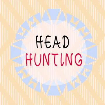 Conceptual hand writing showing Head Hunting. Business photo text process of イラスト素材