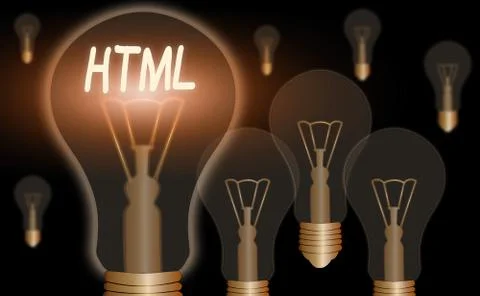 Conceptual hand writing showing Html. Business photo showcasing the lingua Stock-Illustration