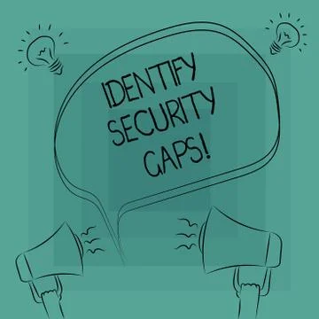 Conceptual hand writing showing Identify Security Gaps. Business photo text Stock Illustration