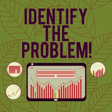 Conceptual hand writing showing Identify The Problem. Business photo text Stock Illustration