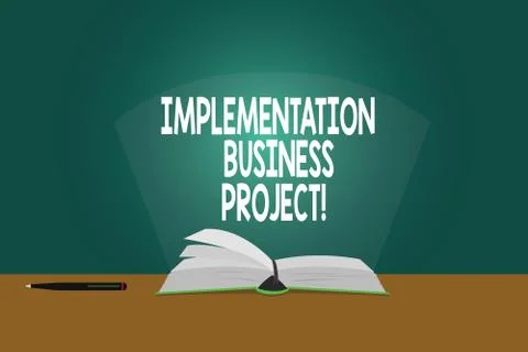 Conceptual hand writing showing Implementation Business Project. Business photo 스톡 일러스트