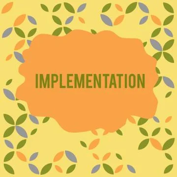 Conceptual hand writing showing Implementation. Business photo showcasing The 스톡 일러스트