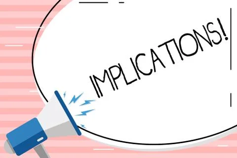 Conceptual hand writing showing Implications. Business photo showcasing Stock Illustration