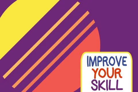 Conceptual hand writing showing Improve Your Skill. Business photo text Unlock イラスト素材