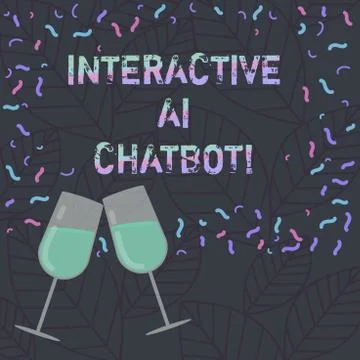 Conceptual hand writing showing Interactive Ai Chatbot. Business photo text Stock Illustration