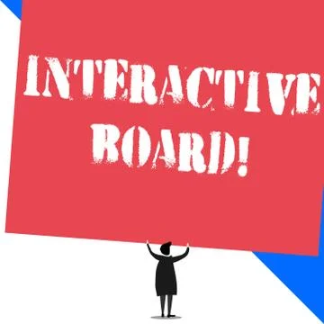 Conceptual hand writing showing Interactive Board. Business photo showcasing Stock Illustration