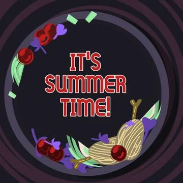 Conceptual hand writing showing It S Summer Time. Business photo text Relax 스톡 일러스트