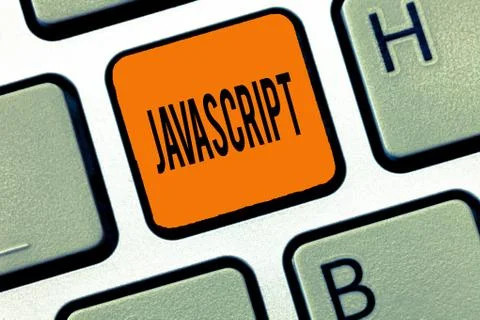 Conceptual hand writing showing Javascript. Business photo text Computer Stock-Fotos