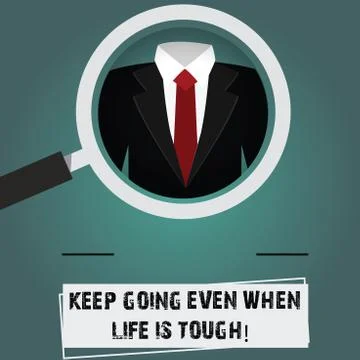 Conceptual hand writing showing Keep Going Even When Life Is Tough. Business Ilustração Stock