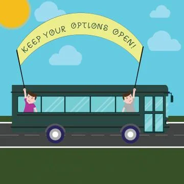 Conceptual hand writing showing Keep Your Options Open. Business photo text Stock Illustration