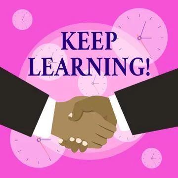 Conceptual hand writing showing Keep Learning. Business photo showcasing Life 스톡 일러스트