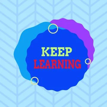 Conceptual hand writing showing Keep Learning. Business photo showcasing Life イラスト素材