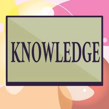 Conceptual hand writing showing Knowledge. Business photo text Facts information Illustrazione stock