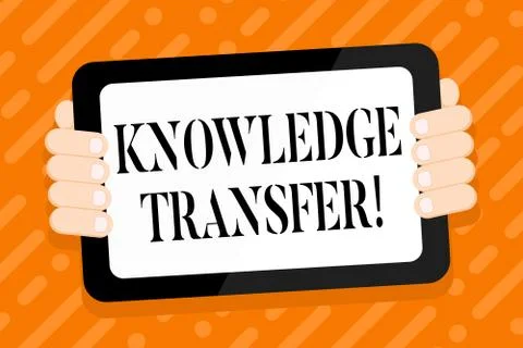 Conceptual hand writing showing Knowledge Transfer. Business photo text sharing Stock Illustration