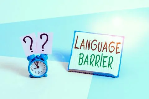 Conceptual hand writing showing Language Barrier. Business photo text Foto stock