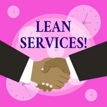Conceptual hand writing showing Lean Services. Business photo showcasing Ilustração Stock